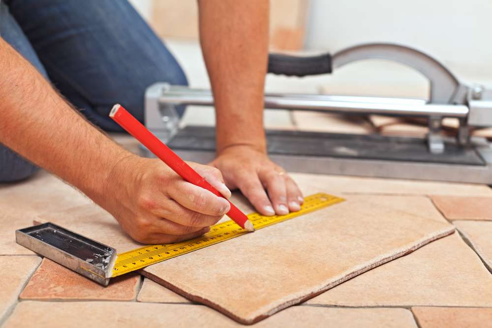 Traçage carrelage au sol