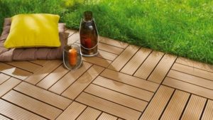 Terrasse bois composite en caillebotis