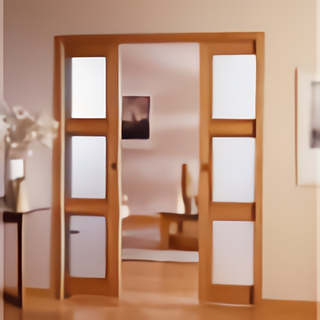 Porte coulissante à galandage en bois