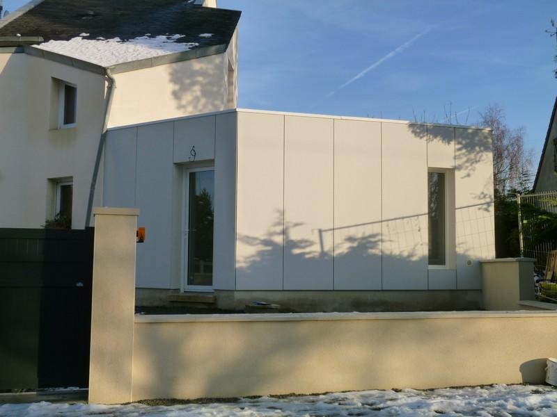 Extension bois vue finie panneau pré pein