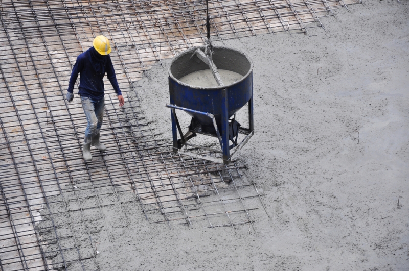 Réalisation d'une dalle béton pour construction