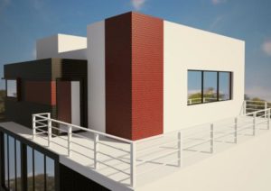 Garde-corps exterieur en fer - maison moderne