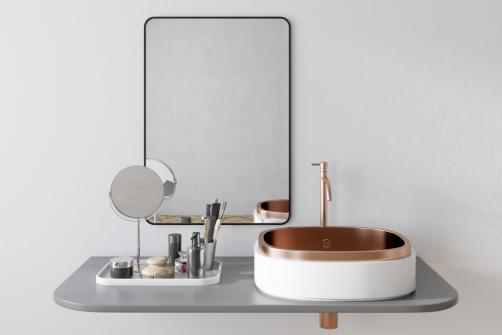 Miroir et fournitures salle de bain design