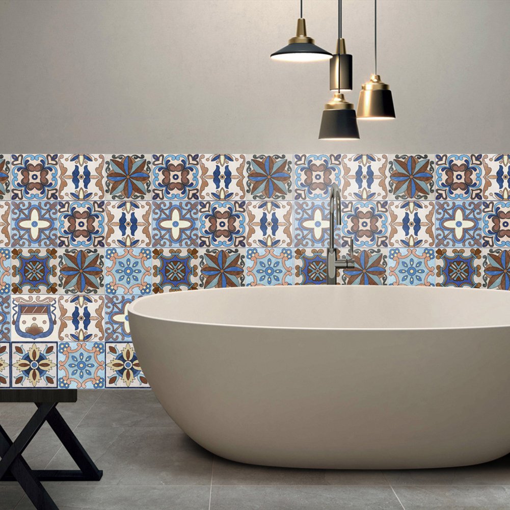 Carrelage sticker salle de bain