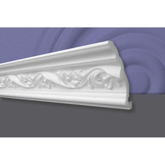 Decosa Moulure G34, 75 x 120 mm, polystyrène, longueur 2 m - LOT de 10 pièces