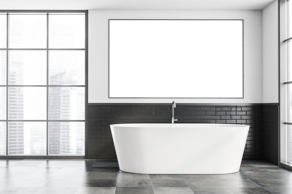 salle-de-bains-minimaliste-noire-blanche-moderne