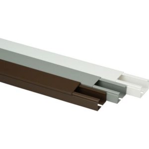 Goulotte électrique Auto-adhésive Blanc 20x10mm - 4 Mètres - Pour Cacher Câbles Maison/bureau - Avec Accessoires De Fixation