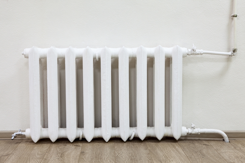 Radiateur en fonte blanc