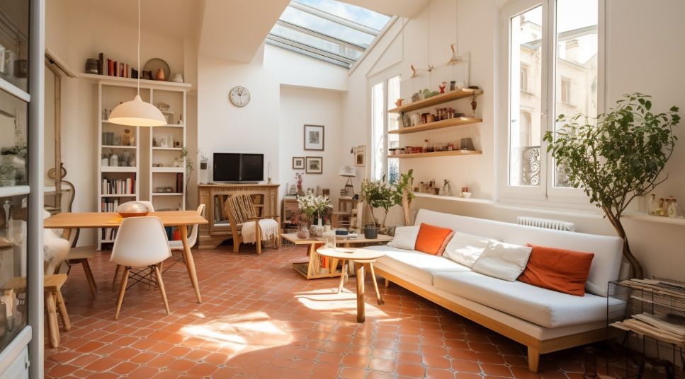 Appartement avec sol en terre cuite