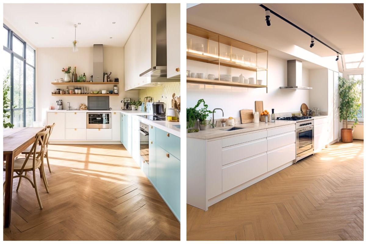 Parquet dans cuisine