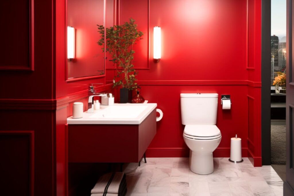 toilettes-peinture-rouge