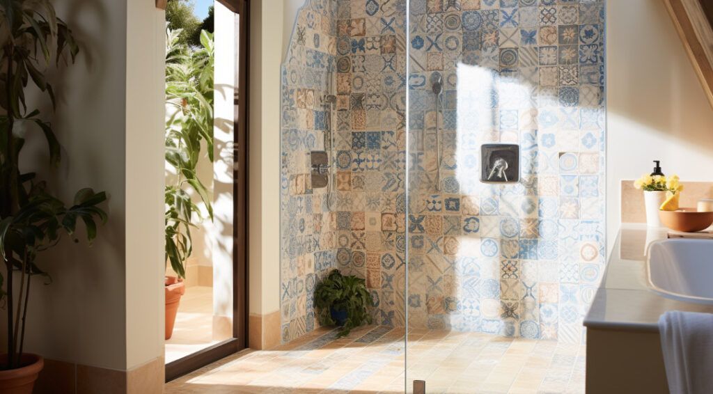 Carrelage dans douche italienne