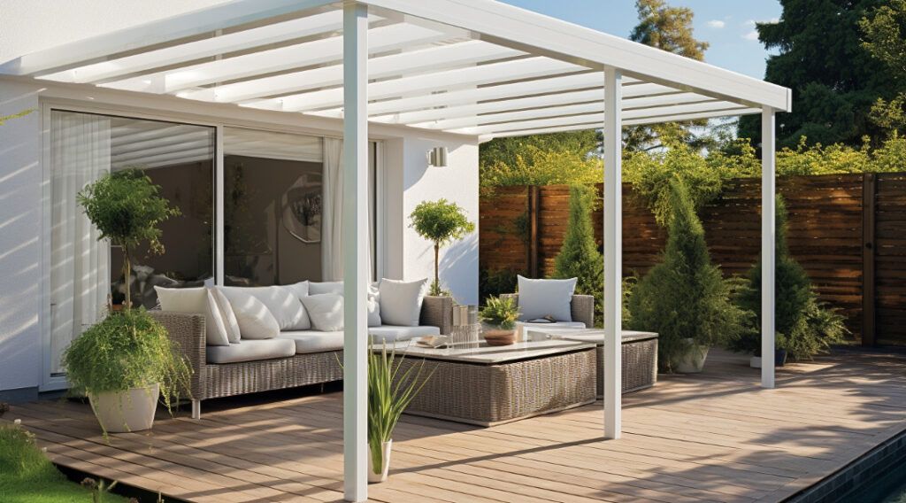 Pergola blanche