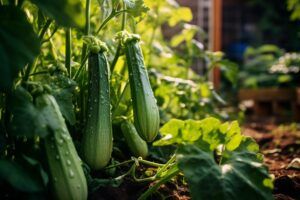 Plantation de courgettes